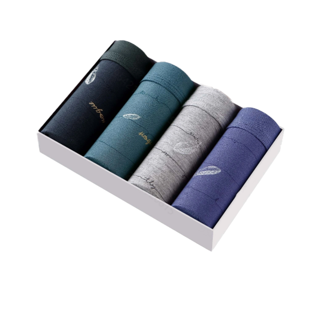 Feather print men's Underwear (4pcs/pack)