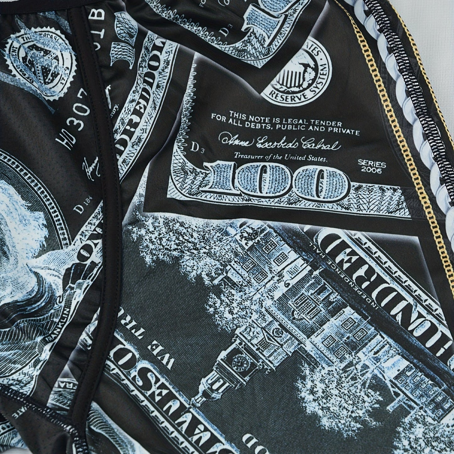 Reverse Color Money Print Men's Underwear