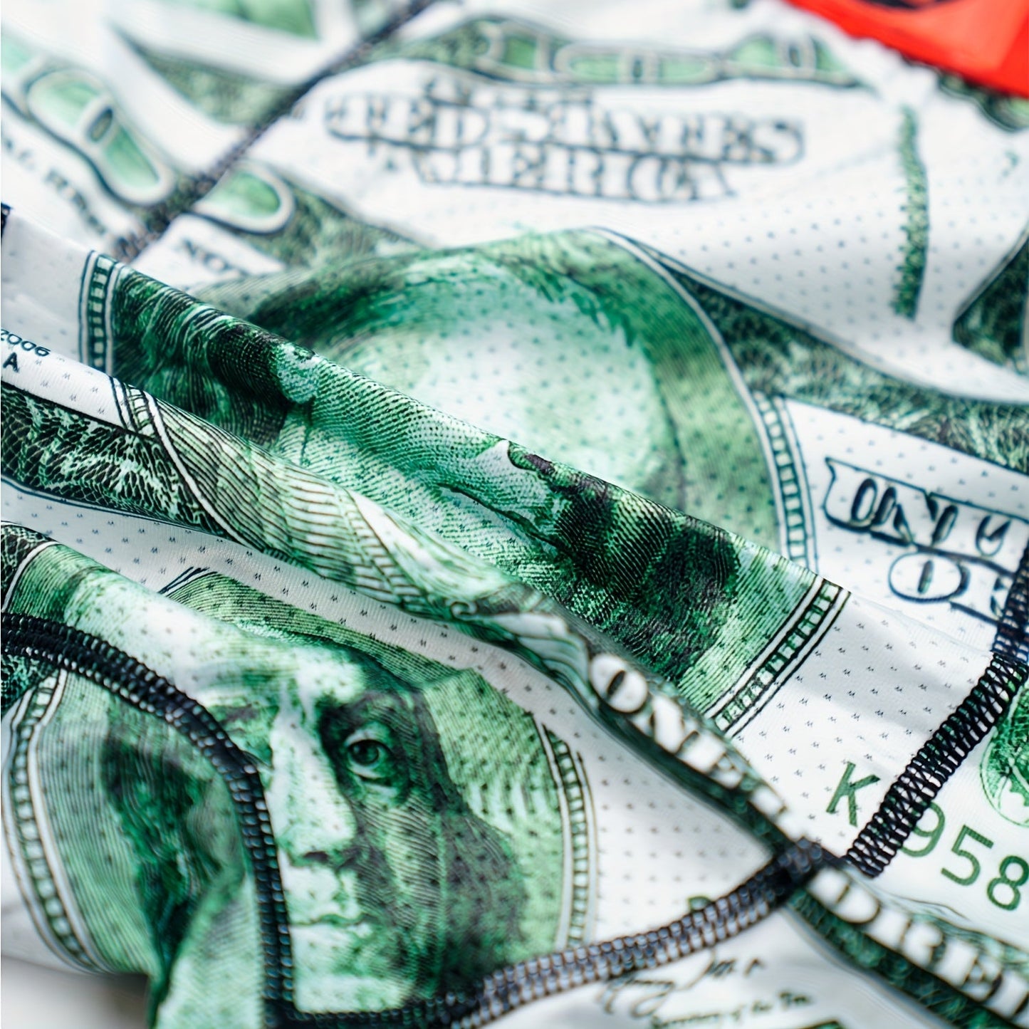 Men's boxer Underwear printed with green banknotes