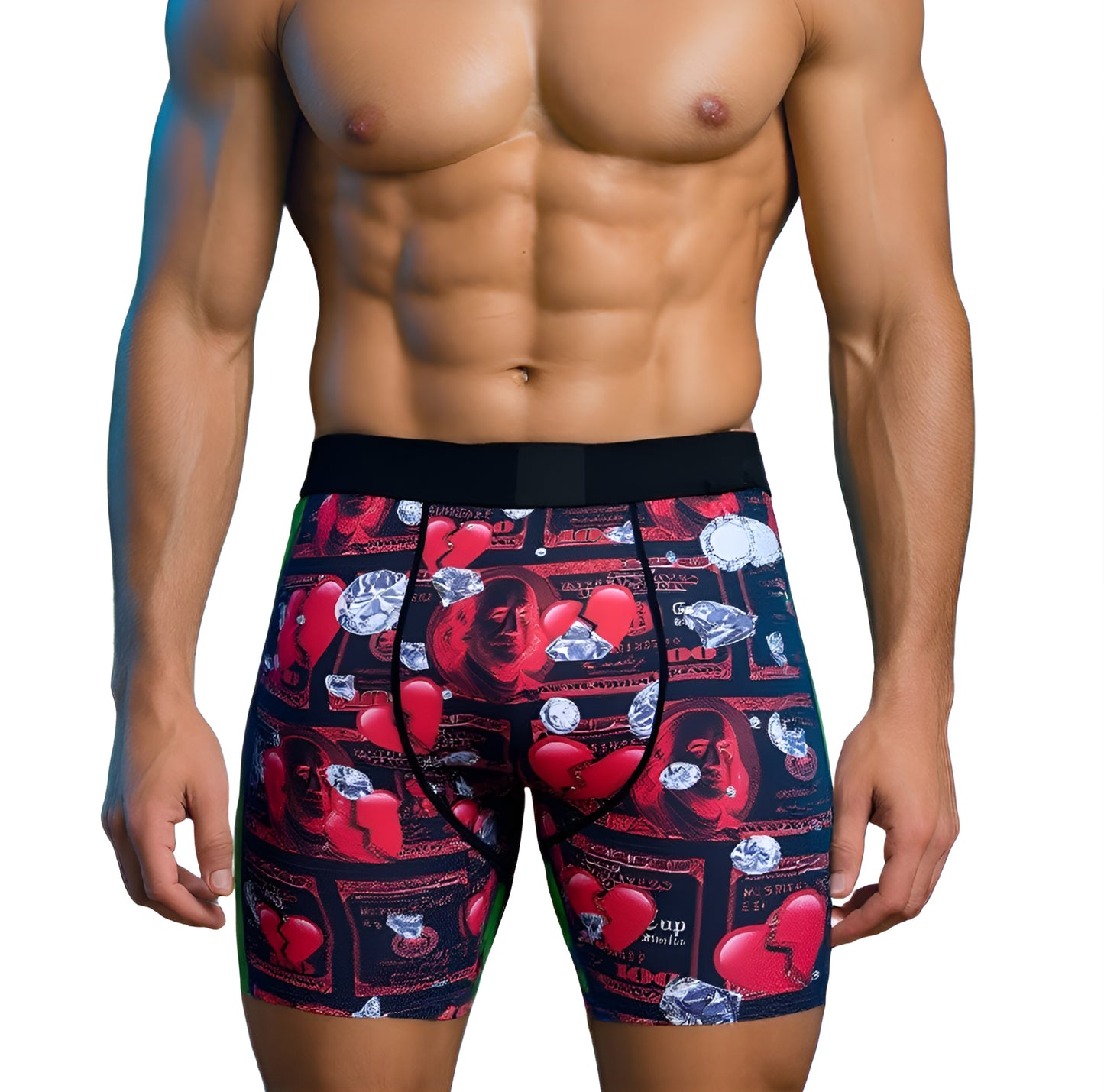 Heart diamond men's underwear
