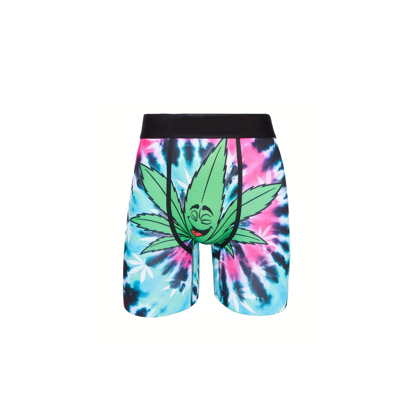 Happy Leaf Print Men's Underwear