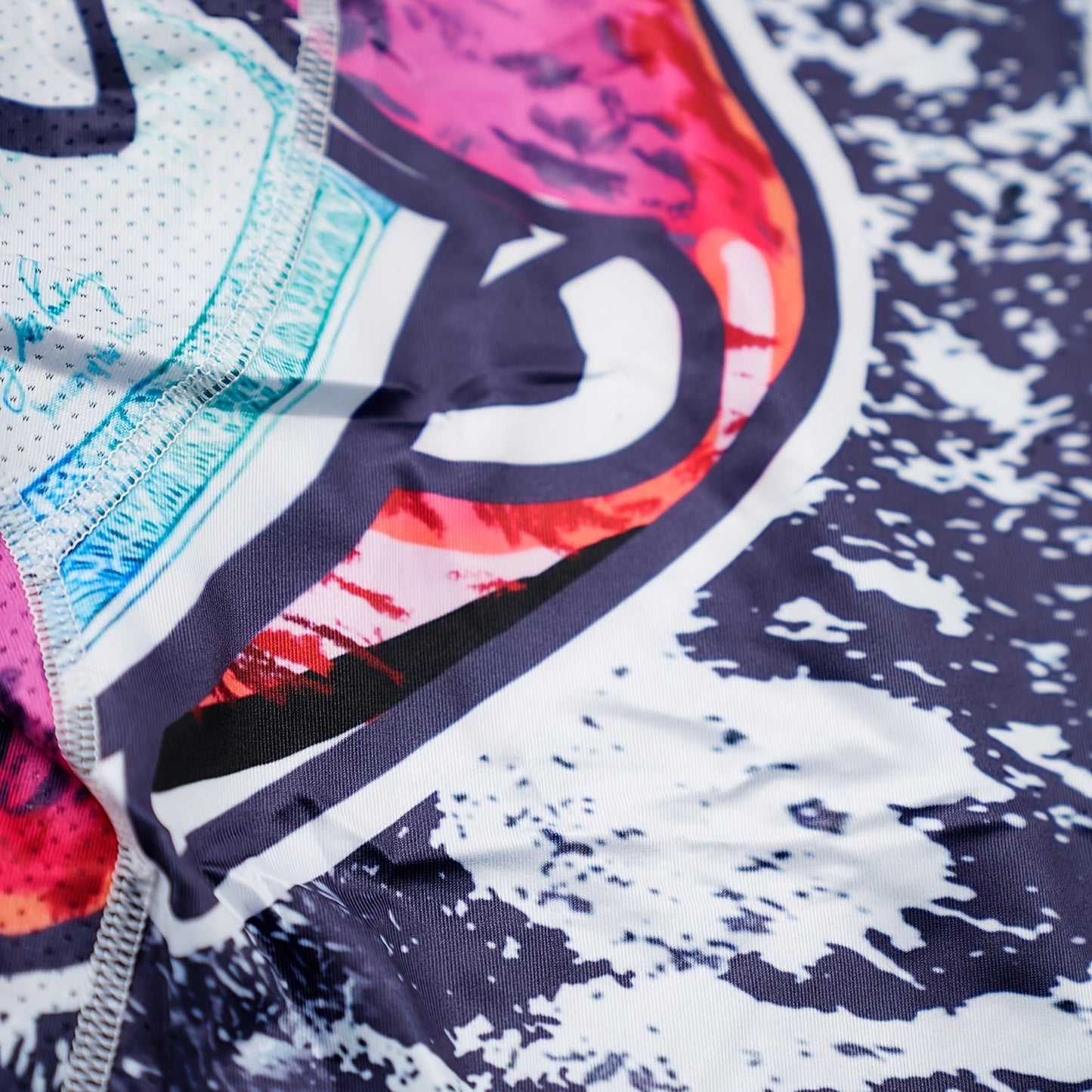 Men's boxer briefs in black print with lips