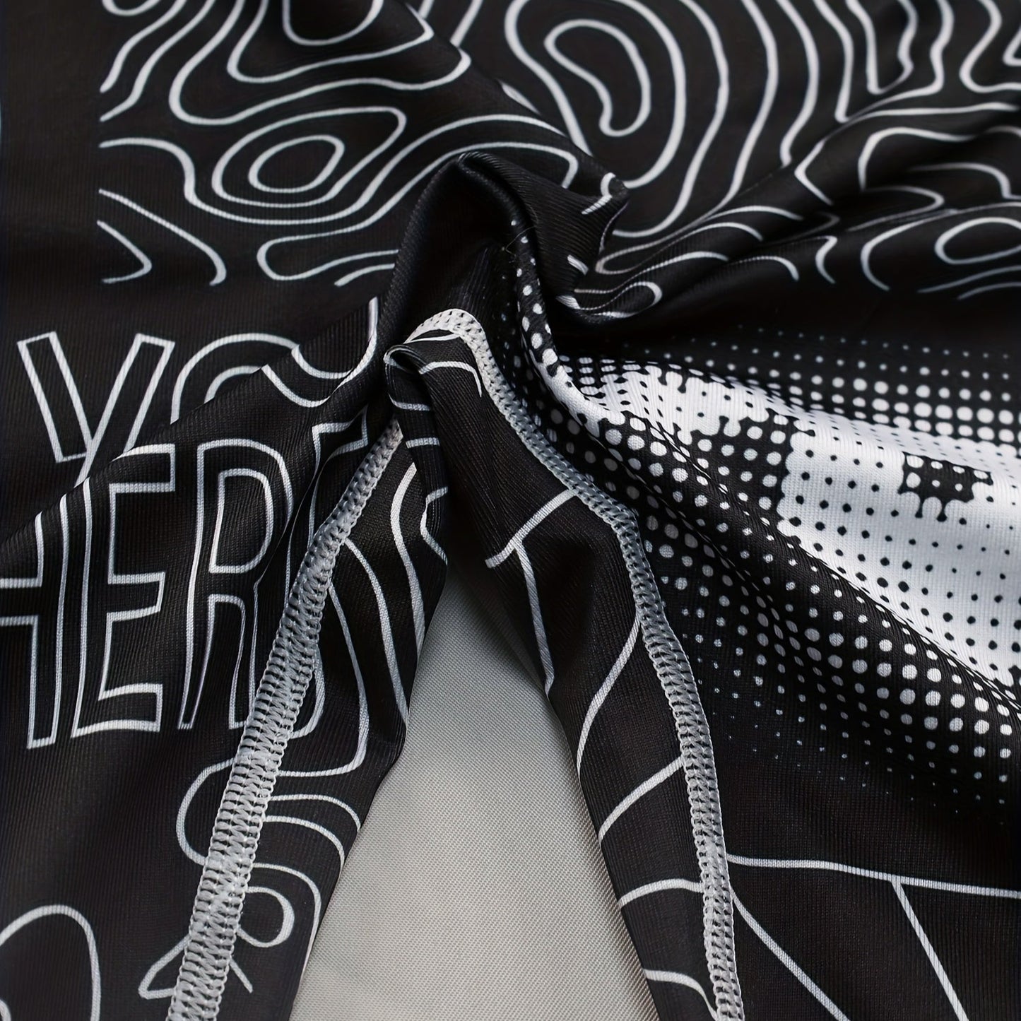 Black printed men's underwear