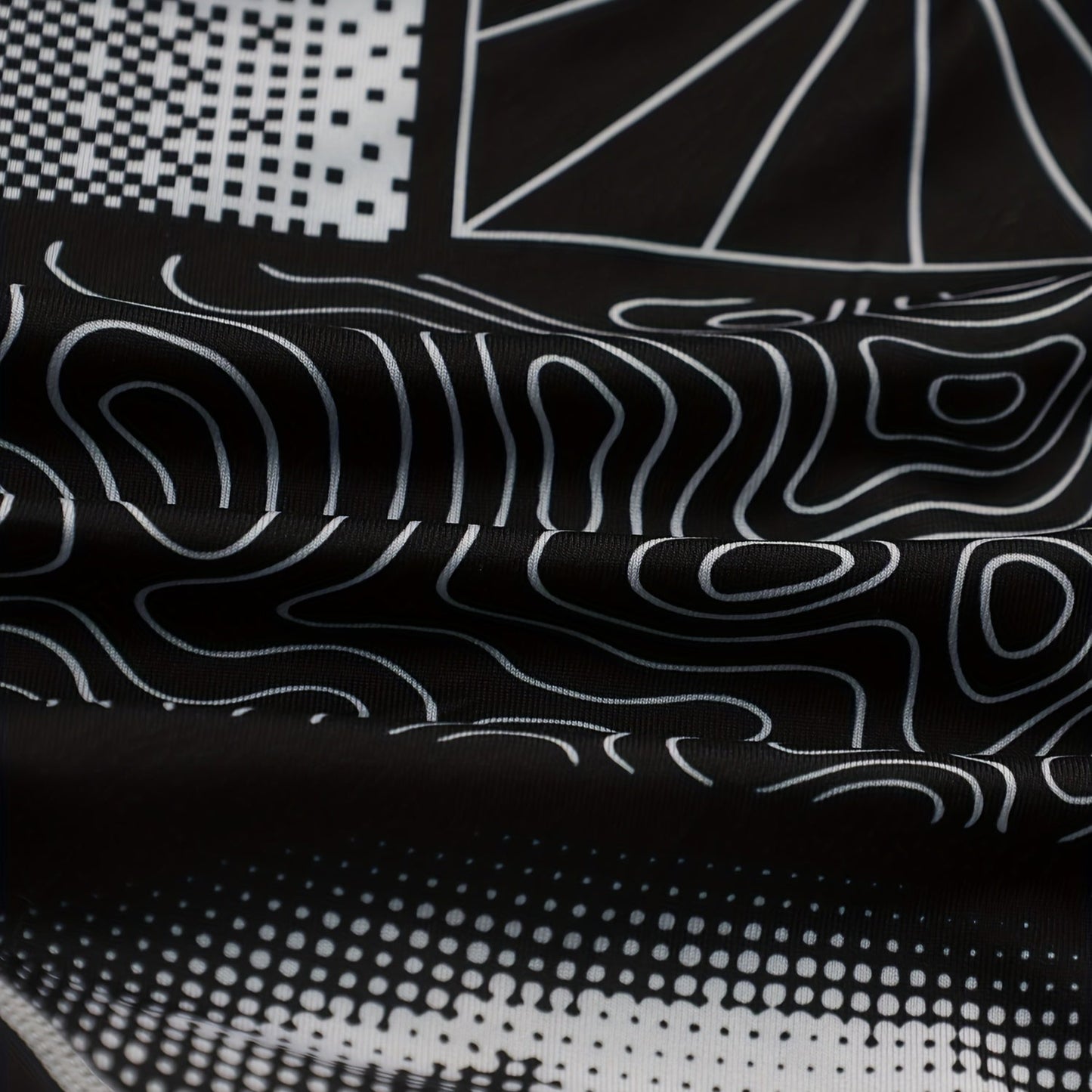 Black printed men's underwear