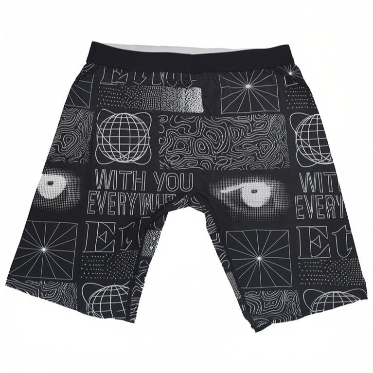Black printed men's underwear