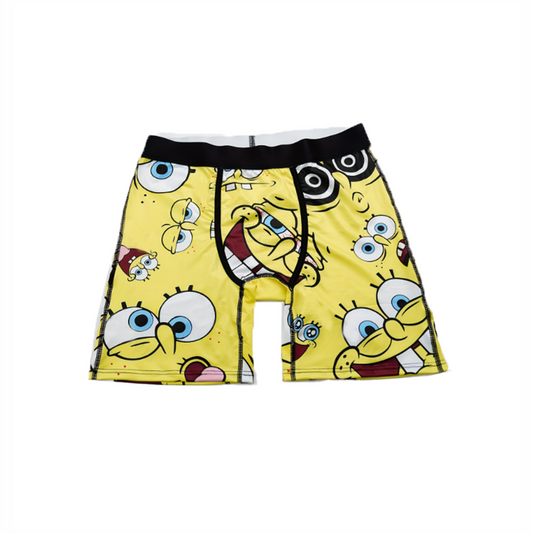 Yellow background anime avatar men's underwear