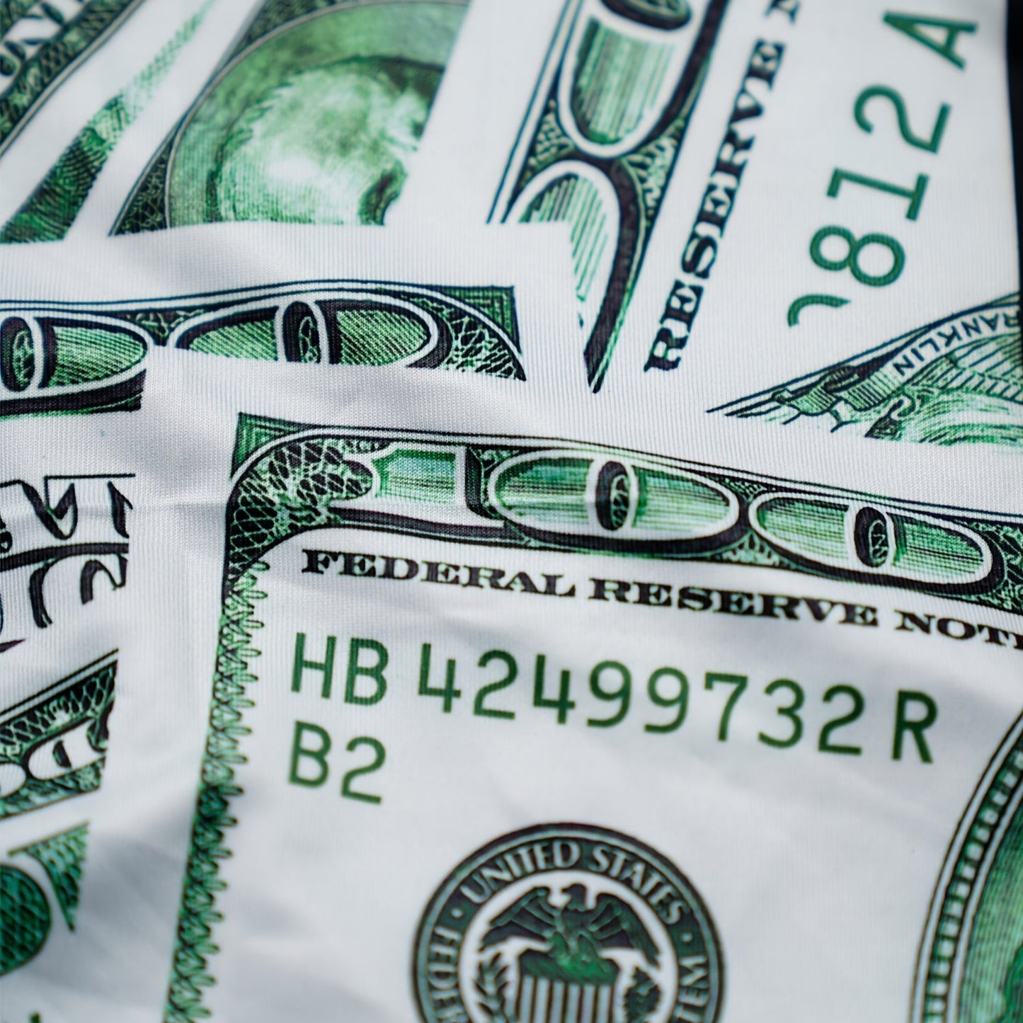 Men's boxer Underwear printed with green banknotes