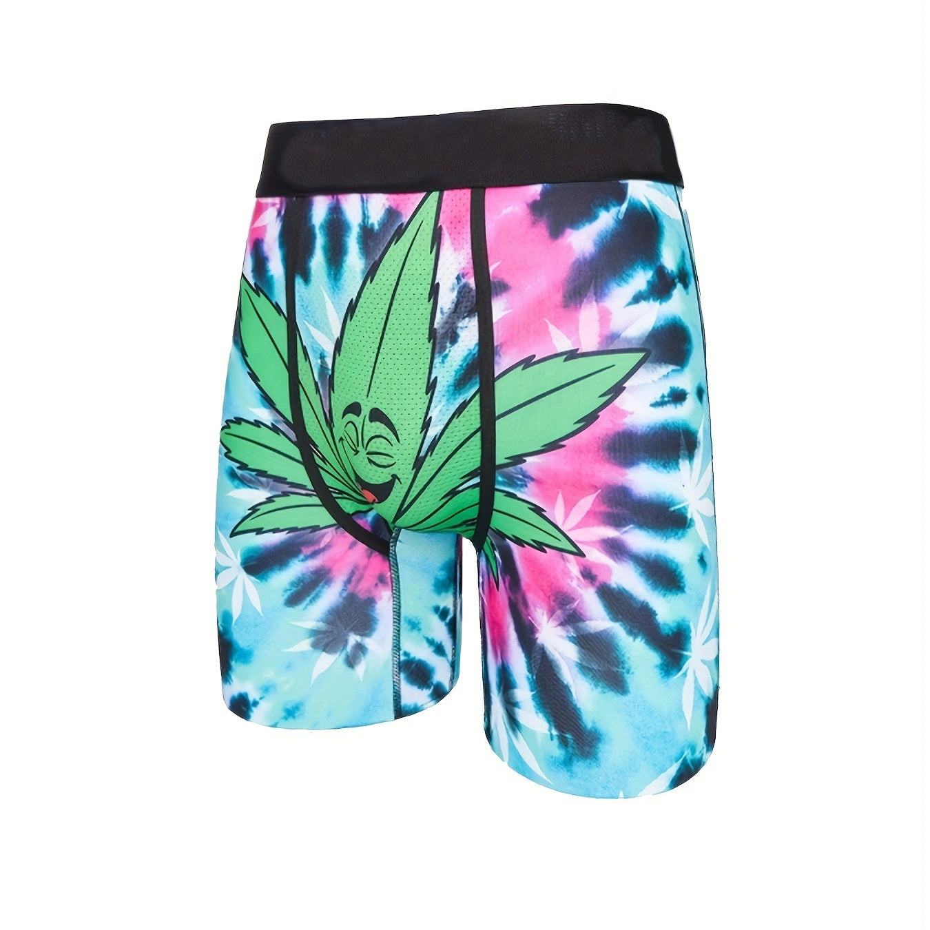 Happy Leaf Print Men's Underwear