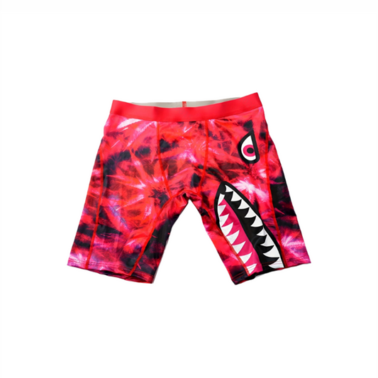 Red Shark Mouth Print Men's Briefs