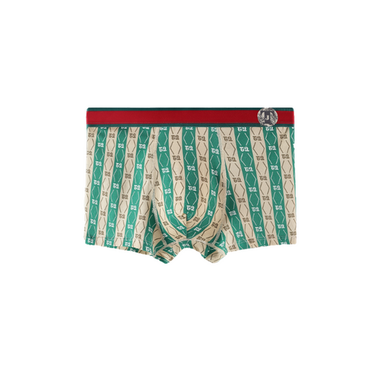 Yellow and green striped men's underwear
